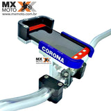 ( No Pix R$ 949,00 ) Suporte Para Celular Corona Racing Guidão Fat Bar 28mm ( base Regulável ) ( Não Serve nas Betas )- Cores Variadas