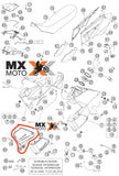 Protetor do Tanque Lado Direito Preto Original KTM 990 ADV 2007 a 2013 - 60107113050