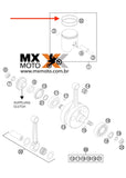 ( 01 ) Anel de Pistão 72mm Original KTM 2T 300 2004 a 2024 - Husqvarna 2T TE 14 a 24 / TX 300 17 a 23 - Husaberg 12 A 14 - GAS GAS EC/EX 300 21 a 24 - 54830132000