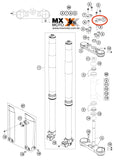 Castanha / Abraçadeira / Meia Lua Guidão 28MM produto Original KTM - 77201038000 / 7720103800030