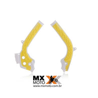 Protetor Quadro Acerbis X-Grip KTM/HUSQVARNA 2T / 4T - 2017 a 2019 - Branco/Amarelo - 2449531070