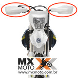 Aba Direita e Esquerda ( Sem Suporte ) do Protetor de Mão Aberto Branco Original HUSQVARNA 2017 a 2019 ( Serve em todas Husqvarna que ja tenham suporte das abas de 14 a 24 ) - 2500208204428