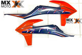 ( PAR ) Abas do Tanque ( ORIGINAL da 2022 ) também serve nas KTM 2T/4T EXC / EXC-F - 20 a 23  ( 2 peças - Laranja/azul) - 79108054000hda