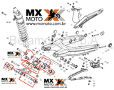 Kit Completo Reparo amortecedor Link All Balls para Beta RR 2T & 4T & XTRAINER - 27-1185