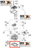 Junta do Cabeçote Original KTM 350 SXF/XCF 19 a 22 - EXCF 20 a 23 - Husqvarna 350  FC/FX 19 a 22 - 350 FE 20 a 23 - GAS GAS EC/EX/MC 350F  21 a 23 - 79330036086