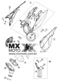 Presilha de Fixação dos Plásticos Original KTM 2003 a 2016 - 54806008050