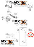 Presilha do Cabo Hodometro e Mangote de freio ( CLAMP 5/7 MM 06 ) ORIGINAL KTM - HUSABERG - HUSQVARNA - 60111094000