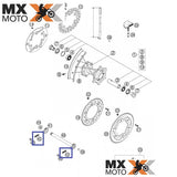 ( 01 ) Parafuso para Esticar Corrente / Relação Original KTM / HUSQVARNA / Husaberg / GAS GAS - 50304040100 - M10x1,25X40 Ws=10