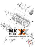 Reparo Cilindro Embreagem Inferior Original KTM 2006 a 2022 - HUSQVARNA 14 a 16 - HUSABERG 12 a 14 - GAS GAS 450 21 a 23  - 54832066000