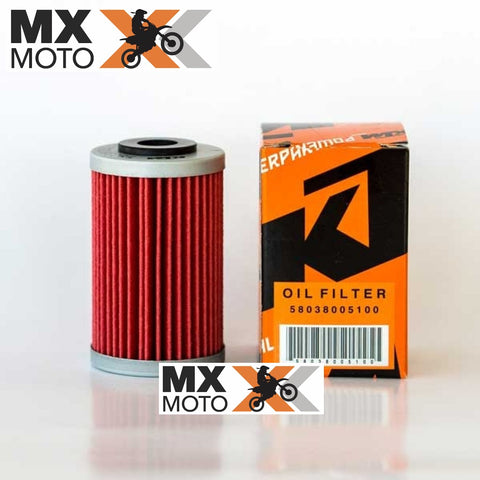 Filtro de Óleo Longo de Papel Original KTM 450, 525, 625, 640, 690 2004 a 2020 - Husqvarna 701 2016 a 2020 - 58038005100