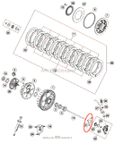 Junta Cilindro Escravo / Atuador Embolo da Embreagem Inferior Original KTM Husqvarna 2T/4T- 59032065000 / 59032065100