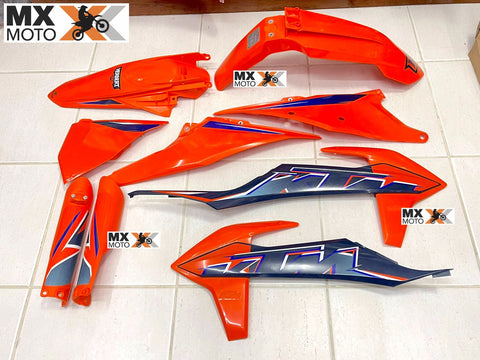 KIT Plástico ( ORIGINAL da 2022) para KTM  EXC/EXC-F - 20 a 22  ( 9 peças - Laranja/azul)