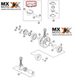 Anel de Compressão do Pistão D= 76mm Original KTM 250 4T - 05-13 / Husaberg 13- 77030030200