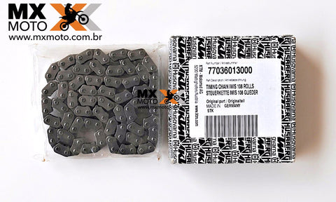 Corrente de Comando Original 108 Elos KTM 250 e 450 2009 a 2023 / Husqvarna 450 / Husaberg 250cc - 77036013100