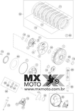 Reparo do Cilindro Inferior da Embreagem / Embolo Inferior Brembo Original KTM 4T 350 EXCF 12 a 16 - 250 EXCF 14 a 16 - 350 XCF / SXF  11 a 15 - 250 XCF / SXF  13 a 15 / HUSQVARNA 4T FE 250/350 14 a 16 - 77232066000