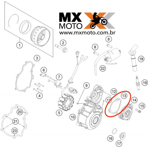 Junta Tampa Magneto / Estator Original HUSABERG FE 250 13 e