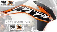 PAR Aletas / Aba Tanque Original KTM 14 - abas com grafismo 2014 EXC / XCFW / EXCF 2T e 4T - 7770805400004D