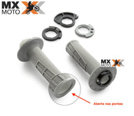 Punho / Manopla LOCK ON Cinza ( Open End - Aberta na ponta ) Original ODI KTM SXF, XCF 2015 em diante - EXC, EXCF 2017 em diante / Husqvarna FC 16 em diante - FE, TE, FX, TC, TX 2017 em diante - Gas Gas 21 em diante - 79002923100