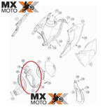 Parte da Frente da Caixa do Filtro de Ar Preta Original KTM 2T e 4T 2017 a 2019  - 7900600101033