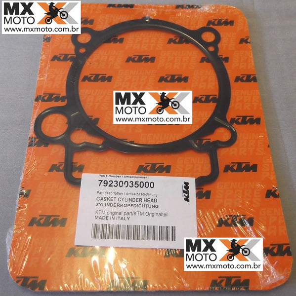 Junta da base do Cilindro Original KTM EXCF 250/350 4T 17 a 23 / SXF e XCF 16 a 22 - Husqvarna 250/350 4T 17 a 23 - GASGAS EC250F/350F EX250F/350F MC250F 2021 a 23 - 79230035000