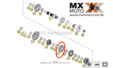 Engrenagem 3ª Marcha 25 dentes Original KTM Husqvarna e Husaberg 4T e 2T - 11 a 17 -54833213000 / 54833213100 / 79333113000