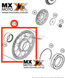 Engrenagem de Partida com Rolamento Original KTM 250/350 SXF/XCF 16 a 24 / EXCF 17 a 24 - Husqvarna 250/350 16 a 24 - GASGAS EC250F/350F EX250F/350F MC250F/350F 2021 a 2024- 79240020033