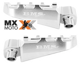 Pedaleira Drop BMS em Alumínio Polido para KTM 06 a 16 / HUSABERG 11 a 14 / HUSQVARNA14 a 16 / SHERCO 2012 em diante - 48185