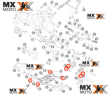 Coxim Protetor de Motor Original KTM 950 Adventure 2003 a 2007 / 990 Adv 2007 a 2013 - 60003098000