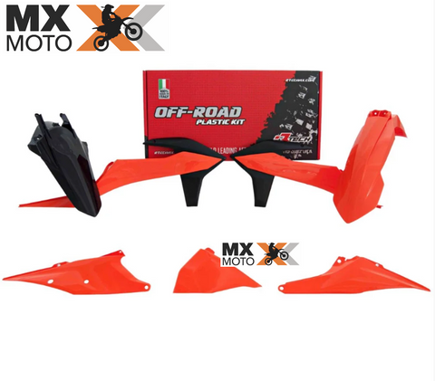 KIT Plástico RTECH para KTM SXF/XCF 19/22 - EXC/EXC-F - 20/22  ( 7 peças - Laranja/Preto) - R-KITKTM-OEM-420