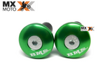 Bar Ends / Protetor de Punho / Acabamento Guidão BMS em Aluminio Anodizado Verde - BMS 47771