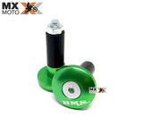 Bar Ends / Protetor de Punho / Acabamento Guidão BMS em Aluminio Anodizado Verde - BMS 47771