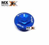 Tampa de Óleo Motor BMS para KTM  07/19 - Husaberg 12/14 - Husqvarna 14/19 - Azul e Laranja - BMS 47338 / 47337