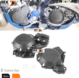 Protetor Tampa Magneto + Protetor Tampa Embreagem e Bomba Dagua Para KTM 2T 250/300 EXC/TPi 20 a 23 - Husqvarna 2T TE/TPi 250/300 20 a 23 - GAS GAS EX 300 2021 a 2023 - Preta ou Laranja