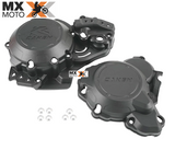 Protetor Tampa Magneto + Protetor Tampa Embreagem e Bomba Dagua Para KTM 2T 250/300 EXC/TPi 20 a 23 - Husqvarna 2T TE/TPi 250/300 20 a 23 - GAS GAS EX 300 2021 a 2023 - Preta ou Laranja