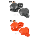 Protetor Tampa Magneto + Protetor Tampa Embreagem e Bomba Dagua Para KTM 2T 250/300 EXC/TPi 20 a 23 - Husqvarna 2T TE/TPi 250/300 20 a 23 - GAS GAS EX 300 2021 a 2023 - Preta ou Laranja