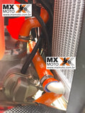 Kit de Mangueiras do Radiador SEM Válvula Termostática Laranja Original / Samco KTM 250/300 XC-W / EXC 2T 2017 a 2019  - 5543592404404