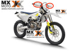 Protetor de Mão Aberto Branco ( com suporte para Magura Freio e Embreagem ) Original HUSQVARNA 2018 a 2021 - 25102979000AB