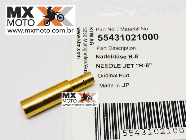 NEEDLE JET ''R-8'' Difusor Para Carburador Mikuni 38mm Original KTM 250/300 XC/XCW/EXC 2T 17 a 23 - Husqvarna 250/300 17/19 - 55431021000