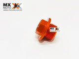 Porca de Roda Dianteira Laranja para KTM SX / SXF / XCF 15 em diante  - XCW / EXC / EXCF 2016 em diante - eixo 20mm