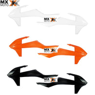 Par de Abas / Aletas do Tanque para KTM EXC / EXCF 17 a 19 - SXF / XCF 16 a 18 - AMX ( Branco, Laranja e Preto )