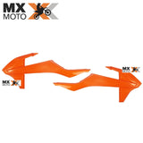 Par de Abas / Aletas do Tanque para KTM EXC / EXCF 17 a 19 - SXF / XCF 16 a 18 - AMX ( Branco, Laranja e Preto )