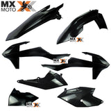 Kit Plástico com 07 Peças para KTM EXC / EXCF 17 a 19 - SXF / XCF 16 a 18 - AMX ( Branco, Laranja e Preto )