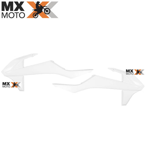 Par de Abas / Aletas do Tanque para KTM EXC / EXCF 17 a 19 - SXF / XCF 16 a 18 - AMX ( Branco, Laranja e Preto )