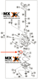 Giglê / Estilete / Agulha de boia Carburador Original KTM Husaberg Husqvarna 2T e 4T carburadas - 54631220000