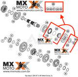 Kit Retentor Pião Original KTM e HUSQVARNA 2T 250/300 17 a 23 - GAS GAS 2T 21 a 23 - 00050000983 / 77233110010
