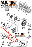 Pino / Haste do Embolo inferior da Embreagem Original KTM 2T 250/300  2013 a 2016 -  Husqvarna 2T 2014 a 2016  - 54832054100
