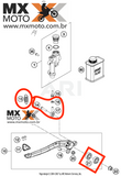 Kit de reparo Pedal de Freio All Balls para KTM SX / SXF / XCF 16 em diante  - XCW / EXC / EXCF 2017 em diante - Husqvarna 2017 em diante - 18-2003