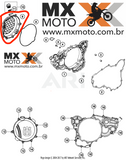 Tampa da Embreagem Original Husqvarna 2T 250/300 TE / TX / TC / TPi 2017 a 2019 - 55530626000KA