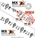 Kit Retentor Pião All Balls para KTM 2T 250/300 11 a 16 / 250 4T Freeride 15/16 e HUSQVARNA 2T 250/300 14 a 16 - 25-4003