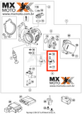 Bico Injetor De Combustível Original KTM 350 e 500 2020 a 2024 - HUSQVARNA 350 e 501 2020 a 2024 - GAS GAS EC350F 2021 a 2024 - 79041023144
